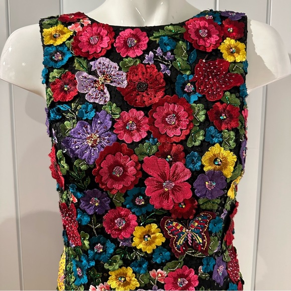 🎀SOLD🎀Alice + Olivia Lindsey Floral Embroidered Embellished Gown Dress - Picture 8 of 10